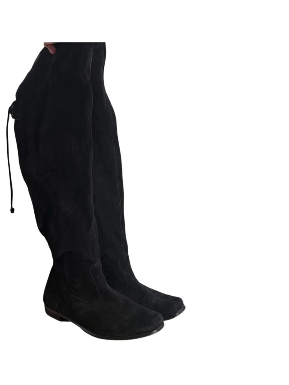 Paul Green Pull On Suede Over the Knee Riding Boots Size UK 6.5 US 9 Goth Pirate